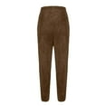 thumbnail image 3 of Women Casual Fleece Sherpa Pant Winter Thermal Teddy Fuzzy Trouser Soft Furry Elastic Waist Lounge Pants Pull On Sleepwear, 3 of 4