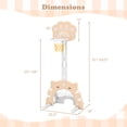 thumbnail image 3 of Gymax 3 in 1 Kids Basketball Hoop w/ Basketball Soccer & Golf Game Adjustable Height Mocha, 3 of 10