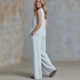 thumbnail image 7 of Two Piece Pant Set For Women Pocket Easy Vacation Daywear Summer Functional Daily Wear Everyday Flowy Modern Simple Travel Ready For Travel For Work, 7 of 7