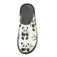 thumbnail image 3 of Fuzzy Slippers Women and Men Non-slip Fuzzy Flat Slippers House Bedroom Slippers for Adult Panda Eating Bamboo, 3 of 9
