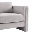 thumbnail image 6 of Armchair Accent Chair, Light Grey Gray, Fabric, Living Kitchen Cafe Bistro Hospitality Restaurant, Modern Contemporary HB34791, 6 of 9