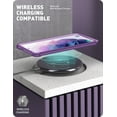 thumbnail image 6 of i-Blason Ares Series Case Designed for Galaxy S21 5G (2021 Release), Rugged Clear Bumper Case Without Built-in Screen Protector (Purple), 6 of 8