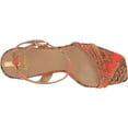 thumbnail image 5 of Sam Edelman Kia Orange Poppy Squared Open Toe Ankle Strap Block Heeled Sandals (Orange Poppy, 10.5), 5 of 6