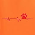 thumbnail image 2 of Dog Heartbeat | Paw Print EKG Lifeline | Veterinarian Vet Tech Dog Lover Womens T-Shirt, Orange, Small, 2 of 5