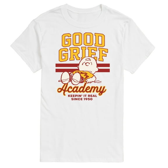Peanuts - Good Grief Academy - Men's Short Sleeve Graphic T-Shirt