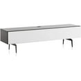 thumbnail image 1 of SONOROUS Studio ST-360 Wood and Glass Modern TV Stand with Spike Metal Legs for Sizes up to 75" (Modern Design Cabinet For Your Audio/Video Components and Consoles, Comes with I/R Repeater) - BLACK, 1 of 5