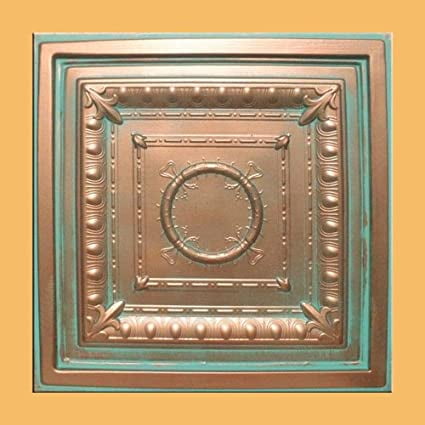 30pc of Ancona Copper/Patina (24"x24" PVC 20 mil) Ceiling Tiles - Covers About 120sqft