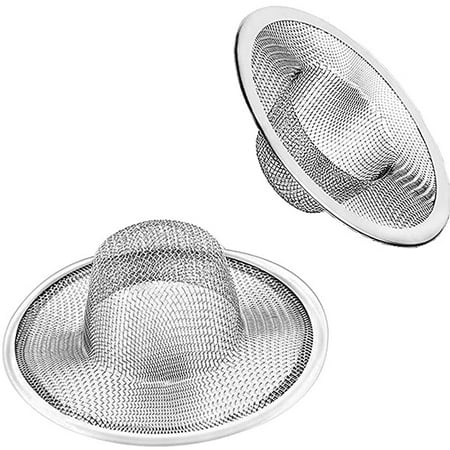 

Mesh Sink Strainer Diameter Stainless Steel Slop Basket Filter Trap Metal Kitchen Drain Strainer Hair Basket Drain - Fits Most Kitchen Sinks Bathroom Sinks Shower Drains Floor drain(50PCS 9CM)