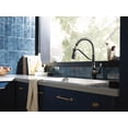 thumbnail image 4 of Moen Nolia Matte Black 1-Handle Spring Kitchen Faucet w/ Pull Down Sprayer, 87886BL, 4 of 6