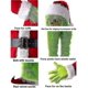 thumbnail image 3 of 7 piezas. Disfraz de cosplay de Grinch navideño, traje de fiesta con máscara, 3 of 4