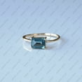 thumbnail image 4 of Baguette Cut London Blue Topaz Solitaire Ring, 925 Sterling SIlver Ring, Stackable Ring, Minimalist Jewelry Handmade Fine Jewelry. Gift For Her., 4 of 5