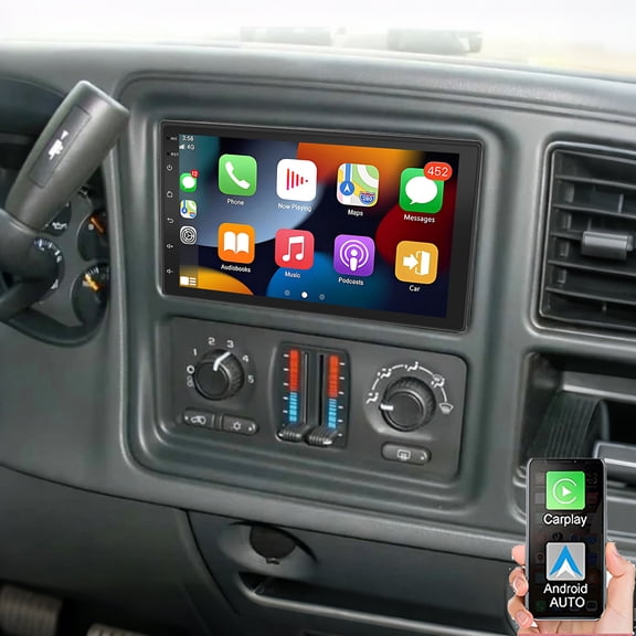 Gsuatey Car Radio Stereo for Chevy Express 1500 2500 2003-2006, 7inch IPS Touch Screen with Wireless CarPlay/Android Auto/GPS/WiFi/Bluetooth/FM/SWC/Backup Camera