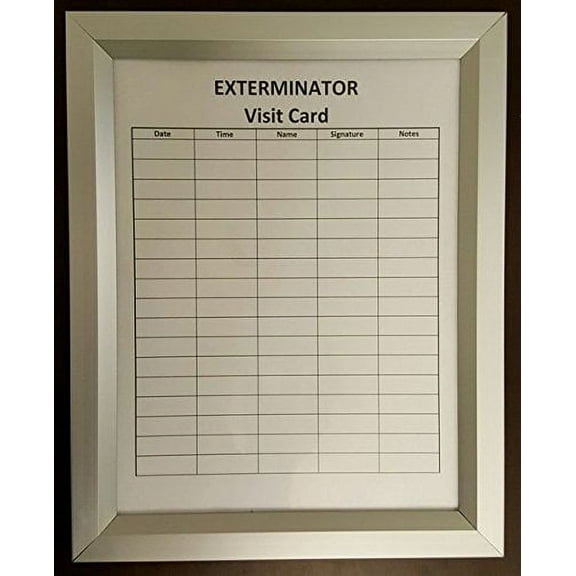 Exterminator visit Frame 8.5" X 11" (Heavy Duty - Aluminum)