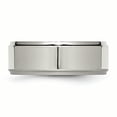 thumbnail image 3 of Titanium Ridged Edge 8mm Polished Band Size 12.5, 3 of 3