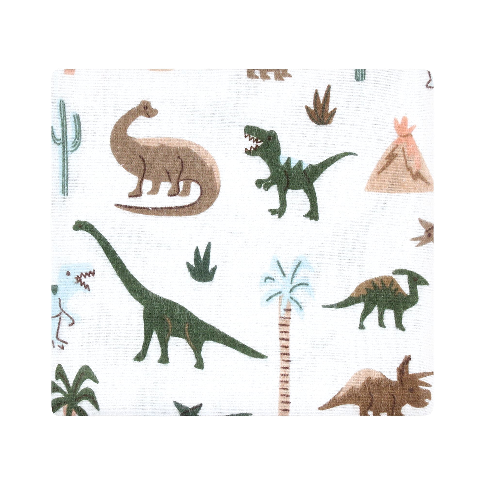 Hudson Baby Boys Cotton Flannel Receiving Blankets Bundle, Retro Dinosaur, One Size