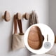 thumbnail image 5 of Perchero de pared decorativo, organizador de albornoces, garaje, hogar, cuerdas, gancho de madera para abrigos. Triángulo, 5 of 7