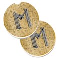 thumbnail image 1 of Carolines Treasures CJ2004-MCARC Letter M Musical Instrument Alphabet Set of 2 Cup Holder Car Coaster, 1 of 1