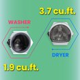 thumbnail image 6 of Equator Side by Side 18lbs Washer 1.9cf 110V + 20lbs HEAT PUMP DRYER 3.7cf 110V, 6 of 18