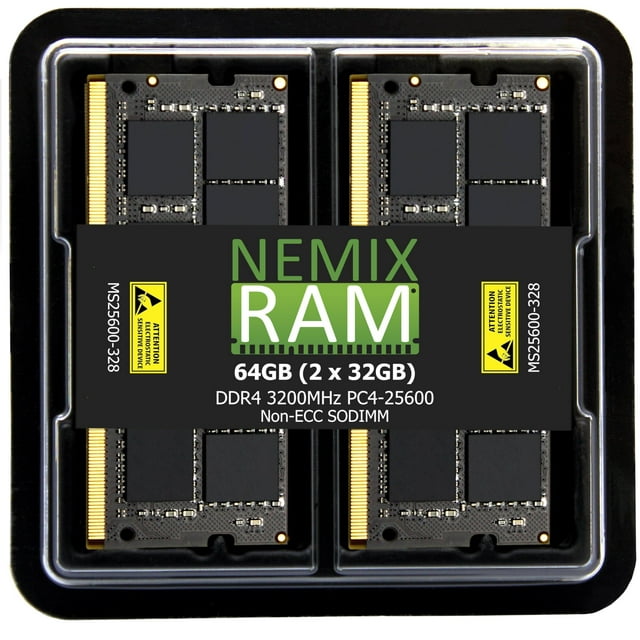 Kit de memoria para laptop NEMIX RAM 64 GB DDR4 3200 MHz SODIMM