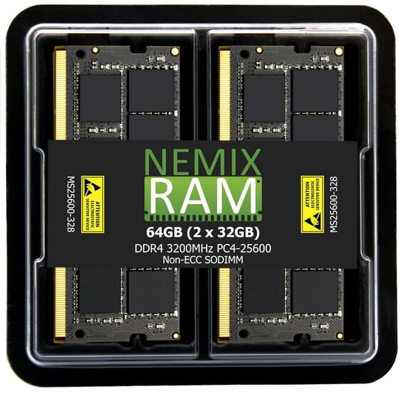 Kit de memoria para laptop NEMIX RAM 64 GB DDR4 3200 MHz SODIMM