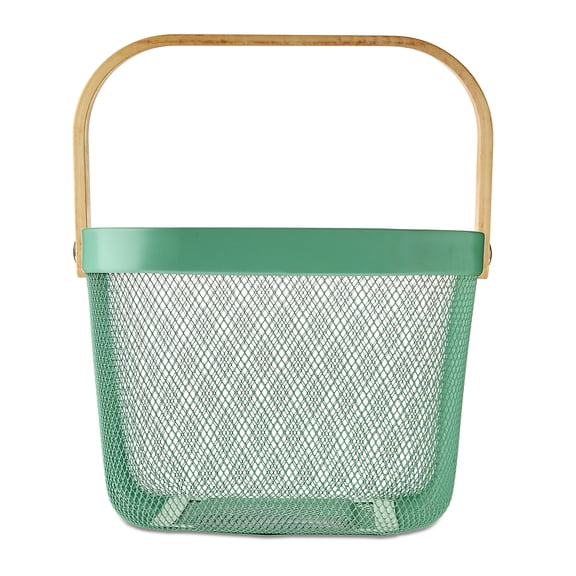 Square Mesh Basket, Green, 10" x 7", Easter by Way To Celebrate