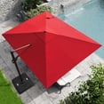 thumbnail image 6 of Crestlive Products 9x11FT Large Patio Cantilever Umbrella with Wheel Base, Rectangular Offset Outdoor Umbrella with Aluminum Frame for Pool Backyard Deck Garden, Red, 6 of 6