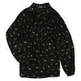 thumbnail image 2 of Ralph Lauren Womens Duong Peasant Blouse, Black, XX-Small, 2 of 2