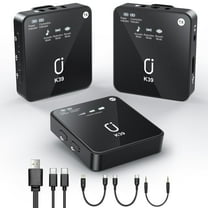JYX Dual Wireless Lavalier Microphone for Android iPhone Camera, Mini Mic Clip-on Lapel Microphone System for YouTube Vlog Live Streaming Video Recording