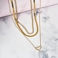 thumbnail image 2 of JeenMata Multipack 3 piezas colgante de collar en capas para mujer, chapado en oro amarillo, cadena de oro, collar de gargantilla, collar en capas de espiga, regalo de joyería, 2 of 6