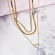 thumbnail image 2 of JeenMata - Paquete Múltiple de 3 Colgantes de Collar en Capas para Mujer, Chapado en Oro Amarillo, Cadena de Oro, Collar Tipo Gargantilla, Collar en Capas de Espiga, Regalo de Joyería, 2 of 5