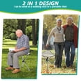 thumbnail image 6 of Eurhowing 2-in-1 Folding Walking Stick with Seat, Portable Trekking Pole & Hiking Chair, Adjustable Aluminum Cane for Seniors, Hiking, Camping, Up to 330lbs, Beige, 6 of 8