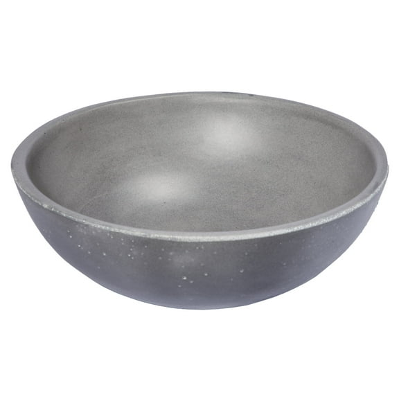 14-in Small Concrete Round Vessel Sink - Dark Gray