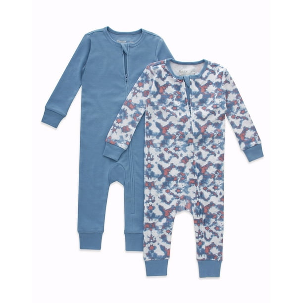 Hanes Zippin Baby Knit Long Sleeve Footless Zip Sleep N' Play, SnugFit