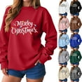 thumbnail image 2 of TTUHYWXI Women's Merry Christmas Oversized Pullover Sweatshirt With Lights - Holiday Xmas Sweater Top (White, XL), 2 of 6