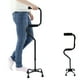 thumbnail image 1 of Bastón de Doble Apoyo Altura Ajustable | 2 Funciones: Apoyo para Incorporarse y Ayuda al Caminar con Base de 4 Patas para Mayor Estabilidad (Negro Mate), 1 of 10