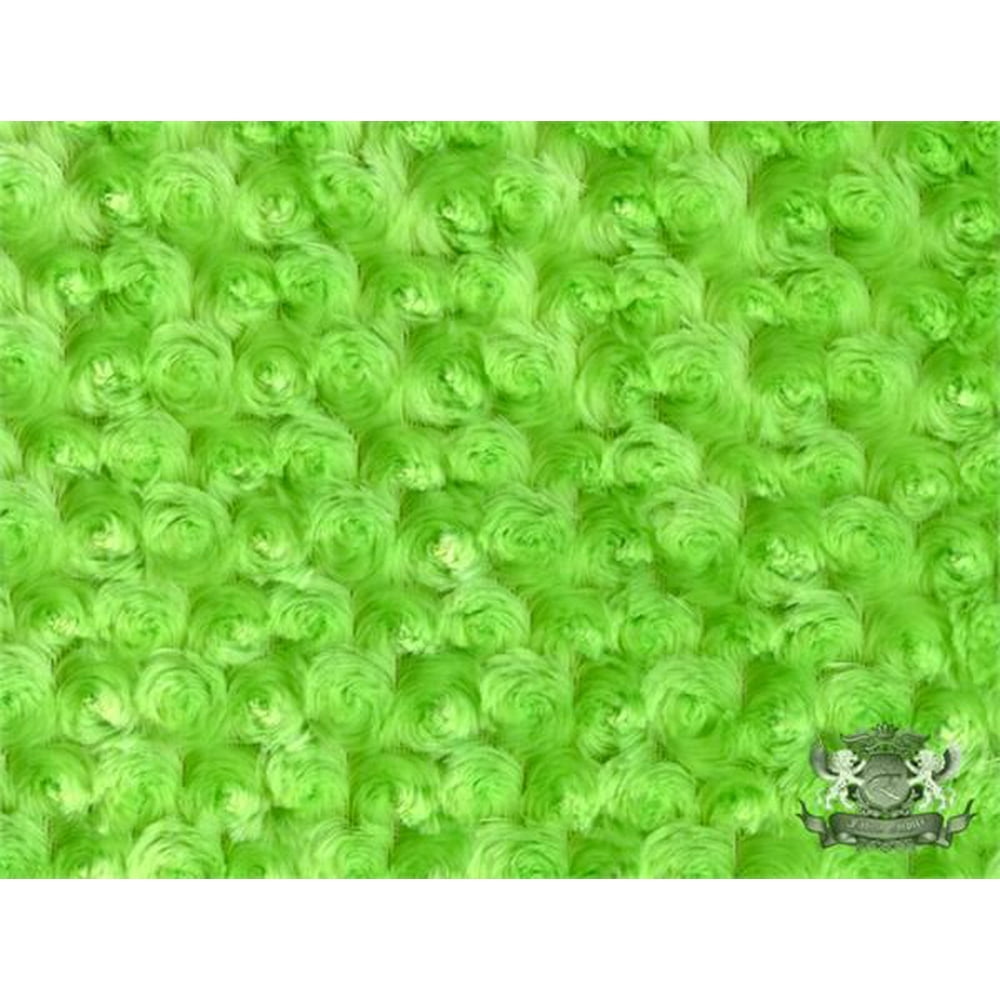 Minky Rosebud Lime Fabric By the Yard