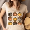 thumbnail image 4 of Western Pumpkin Shirt Leopard Cowgirl Fall Graphic Tee, Maroon, Size XL, 4 of 6