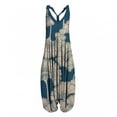 thumbnail image 2 of Danhjin Womens Boho Print Vintage Casual Jumpsuits Summer Sleeveless Spaghetti Straps Long Harem Pants Jumpsuit Rompers Overall on Clearance, 2 of 4