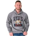 thumbnail image 4 of Street Fighter Ryu's Gym Workout Men Big & Tall Graphic Hoodie Brisco Brands 3X, 4 of 5