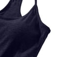 thumbnail image 5 of Soft Light Fabric Sleeveless Camisole Tops Women Removable Padding Adjustable Straps Daily Outfit for Daily Activities Wire Free Padded Tank (Navy,M), 5 of 8