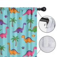 thumbnail image 4 of Blackout Kids Curtains,Light Blue Dinosaur Palm Pattern Childrens Insulated Curtains Set Of 2,Bedroom Essentials,Toddler Room Decor 42"x63", 4 of 5