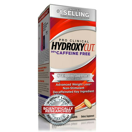 Hydroxycut Pro Clinical Caffeine Free Weight Loss Pills, 60