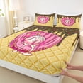thumbnail image 5 of Erosebridal Pink Baseball Glove & Ball Print Full Size Sheets, Sweet Sports Bed Sheets for Kids Boys and Girls, 1 Flat Sheet, 1 Fitted Sheet and 2 Pillowcases, 5 of 6