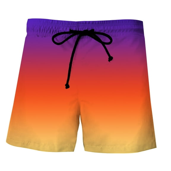 BOOMNY Mens Shorts Casual Gradient Color Elastic Waist Drawstring Sports Shorts For Man Soft Loose Fit Summer Workout Shorts Leisure Mens Dailywear