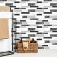 thumbnail image 2 of czcpp-Peel and Stick Backsplash \u2013 Wall Tile for Kitchen Backsplash 12"x12" 3D Adhesive Backsplash Tile for Kitchen, Bathroom 3D Wall Panels (4 Sheets, Black), 2 of 4