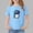 Blue, variant on Avrnliq Girls Pink Cartoon Dinosaur T Shirt, 100% Cotton Relaxed Fit Crewneck Tee, Fade-Resistant Skin-Friendly Top for School & Play, Sizes 2-13 Years,Size 5-6 T