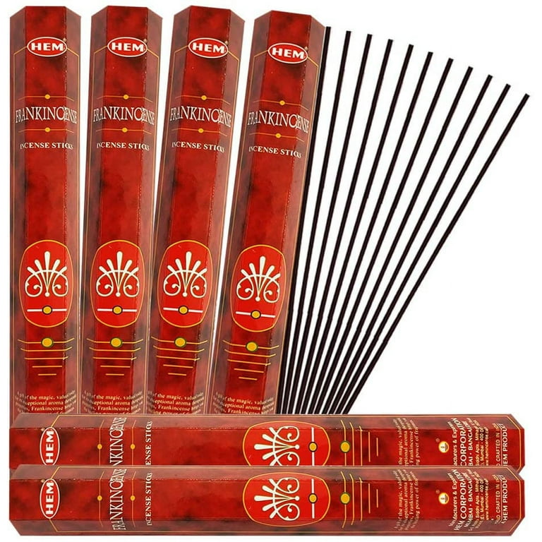 HEM Camphor Incense Sticks | Box Of 6 Tubes (120 Sticks Total) | Hand Rolled In India