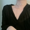 thumbnail image 4 of Collier pour Femmes Ajustable Simple Feuilles Fausse Perle Pendentif Collier, 4 of 6