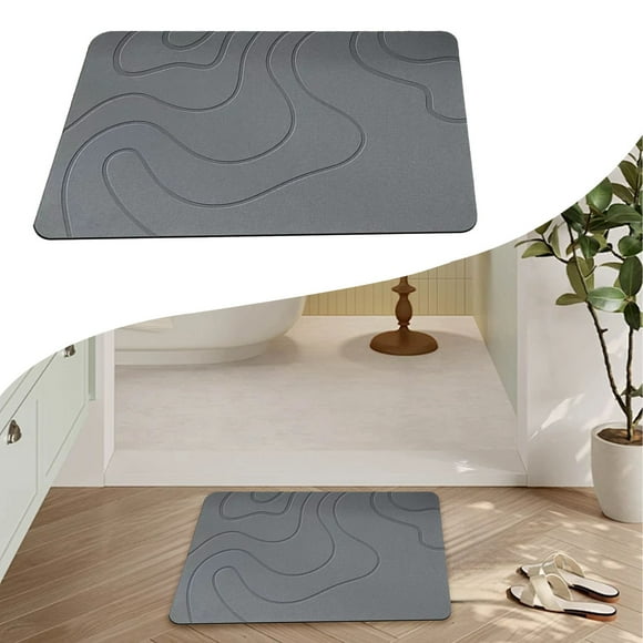 Bath Stone Mat, Fast-Absorbing, Quick-Dry, and Non-Slip, Premium Bathroom Mats, Inspired Diatomaceous Earth Bath Mat, 1 Pcs, 23.62x15.76"