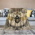 thumbnail image 2 of ARISTURING Modern Vintage French Queen Bee Throw Blanket Warm Ultra-Soft Micro Blanket for Bed Couch Living Room（Kids, 2 of 6